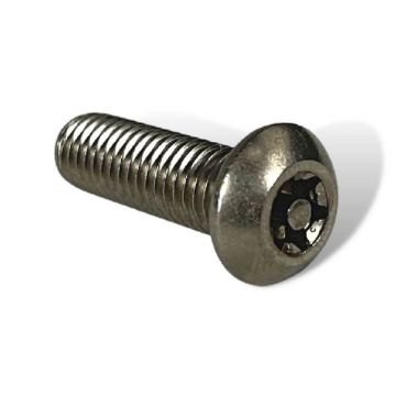 Stainless Steel Tamper-Resistant Button Head Torx Screws, M8 x 1.25mm Thread, 25mm Long (T40)