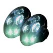 7" Round LED Headlight Pair with High and Low Beam Lights On