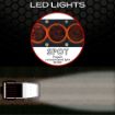 12" X6 Amber 60W Spot Beam LED Light Bar - Infographic - Spot LED