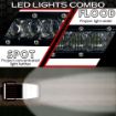 50" Extreme Single Row 250W Combo Beam LED Light Bar- Infographic LED Spot vs Flood