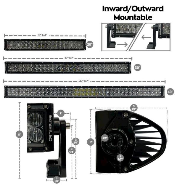 40" Extreme Series Dual Row Combo RGB Light Bar Extreme LED Light Bars