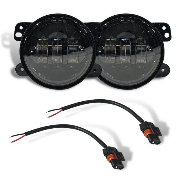 LED fog light kit with adapters