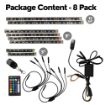 RGB Underglow LED Light Kit - 8 Pack - Package Content
