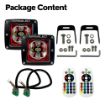 Extreme Series 3" LED RGB Light Pod Pair - Package Content