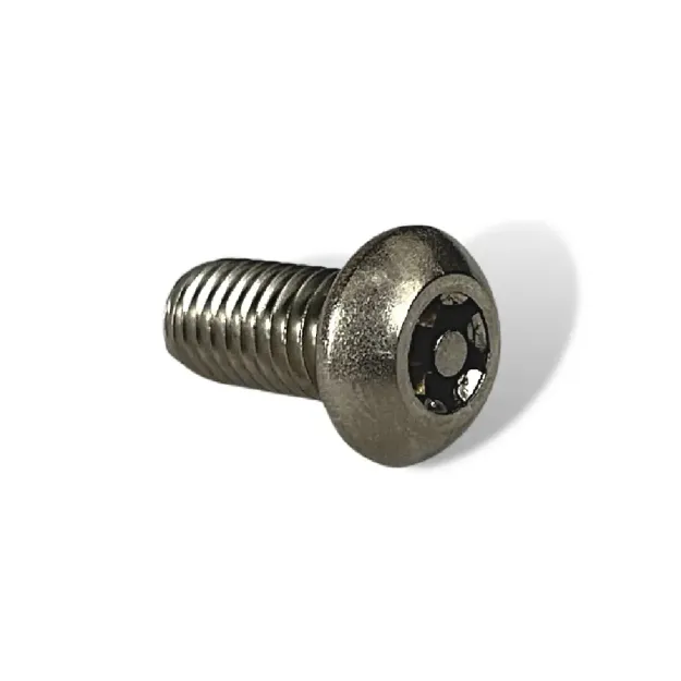 Stainless Steel Tamper-Resistant Button Head Torx Screws, M6 x 1.00mm Thread, 12mm Long (T27)