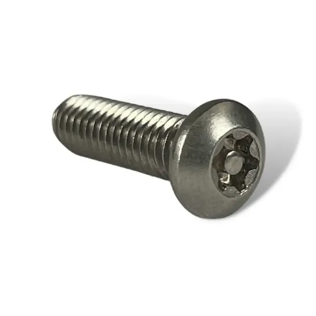 Stainless Steel Tamper-Resistant Button Head Torx Screws, M6 x 1.00mm Thread, 20mm Long (T27)