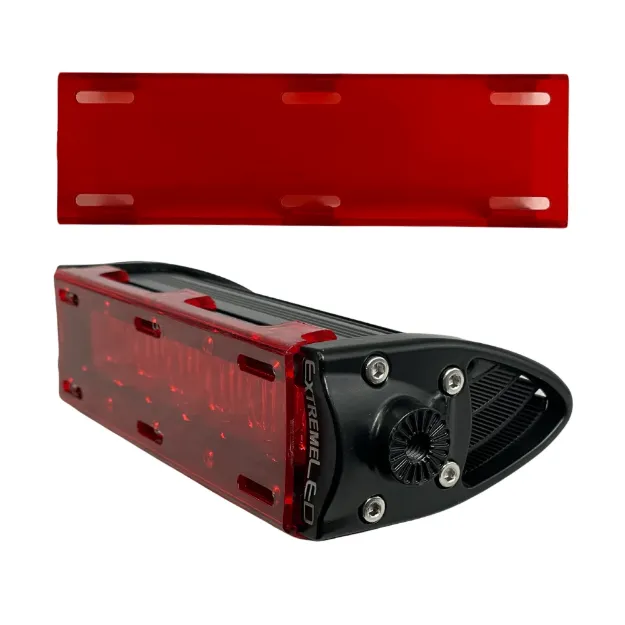 6" Red - Single Row LED Light Bar Cover
