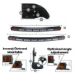 X6 Amber and White Curved LED Light Bars - Dimensions 