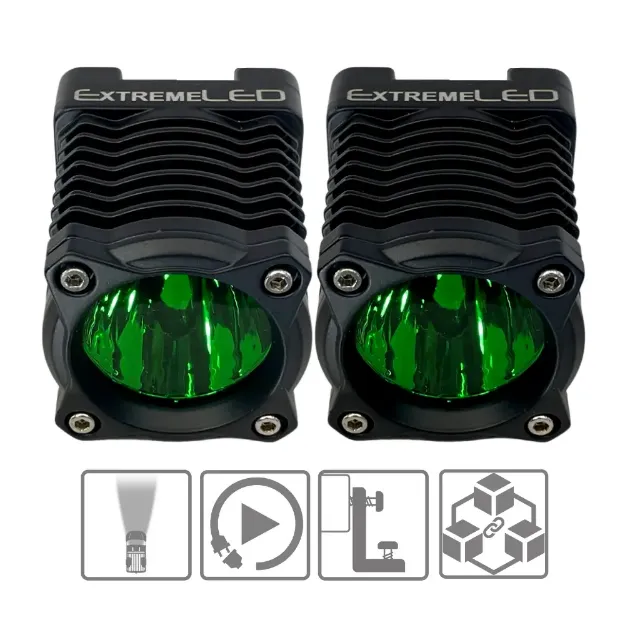 Extreme Stackerz - 2 inch Modular LED Light - Spot Green Kit