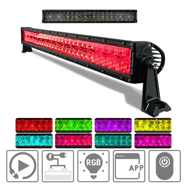 20" Extreme Series Dual Row Combo RGB Light Bar - Hero Image