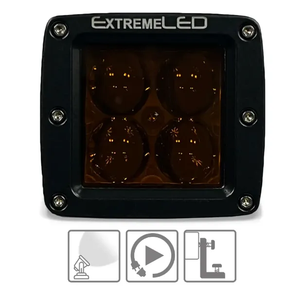 Stealth Amber Flood Extreme Series 3" Light Pod with