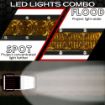 40" Extreme Single Row 200W Amber Combo Beam LED Light Bar- Infographic LED Spot vs Flood