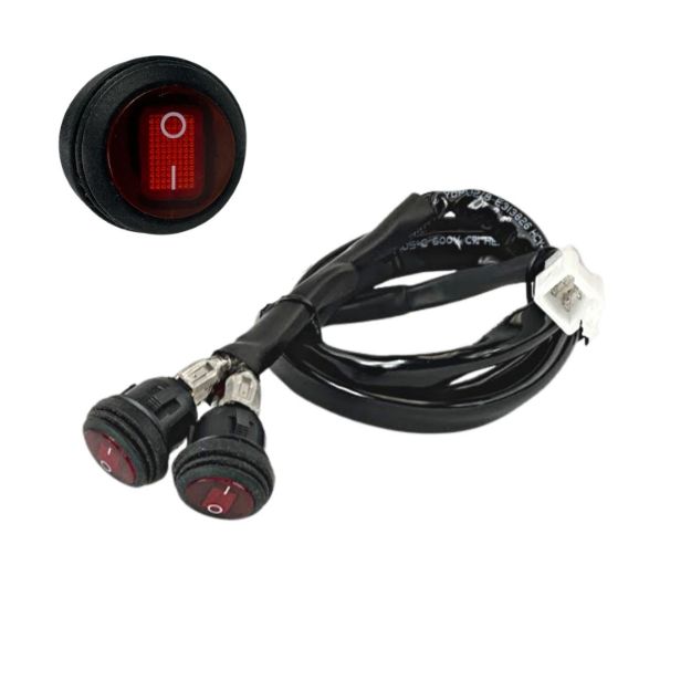 Replacement wiring harness switches for dual color bars