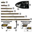 6" Amber Extreme Single Row 30W Flood Beam LED Light Bar dimensions chart