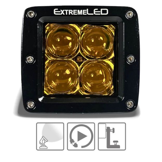 Yellow Spot Extreme Series 3" CREE LED Light Podas ditch lights