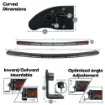 X6S Slim Series Curved Amber and White LED Light Bars (Multiple Sizes) - Dimension Chart