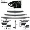 Extreme Series Single Row Curved LED Light Bar Dimensions