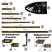 50" Extreme Single Row 250W Amber Combo Beam LED Light Bar - Dimemsions