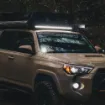 	X1 Straight Single Row LED Light Bar on a Toyota roof rack