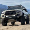 	X1 Straight Single Row LED Light Bar in a Toyota front bumper