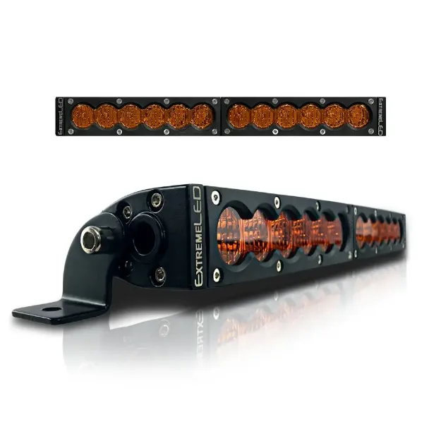 thumbnail image 2 of LASFIT 12-Inch Amber LED Light Bar – Single Row, Spot/Flood Combo, 30W, 5200 Lumens 2 of 5